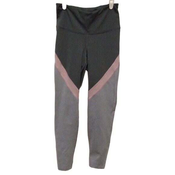 Old Navy Active High Rise Leggings Gray & Pink Women’s Size S Stretch Fit - Picture 1 of 3